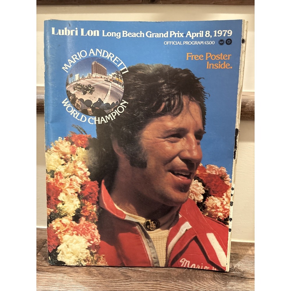Vintage 1979 F1 Lubri Lon Long Beach Grand Prix Souvenir Program W/ Andretti